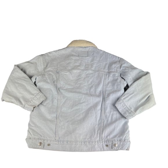 Levi's Silvertab Light Blue Sherpa Denim Jacket Men's Sizes S - L - Picture 3 of 3